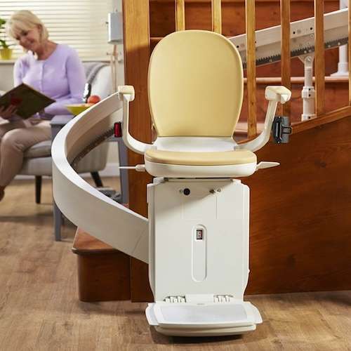 Curved Stairlift Installation in Cheshire by Top Flight Stairlifts UK Ltd