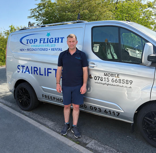 Gareth Williams the owner of Top Flight Stairlifts - Independent Stairlift Company in Droylsden