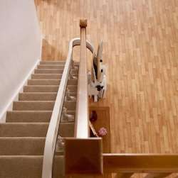 Mr Hickson, Northwich - curved stairlift install