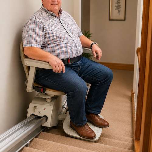 Acorn 130 Heavy Duty straight stairlift.